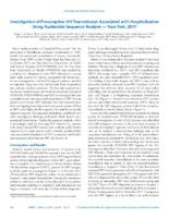 Investigation of Presumptive HIV Transmission Associated with Hospitalization Using Nucleotide Sequence Analysis  New York 2017
