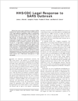 HHSCDC Legal Response to SARS Outbreak
