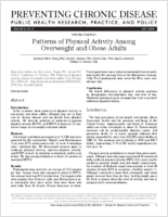 Patterns of Physical Activity Among Overweight and Obese Adults