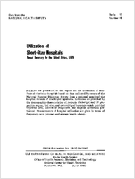 Utilization of ShortStay Hospitals Annual Summary for the United States 1978