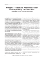 Hospitalreported Pneumococcal Susceptibility to Penicillin1