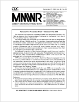 Morbidity and Mortality Weekly Report MMWR September 27 1996  Vol 45  No 38