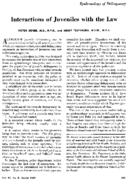 Interactions of juveniles with the law