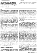 The Orphan Drug Act And The Federal Governments Orphan Products Development Program