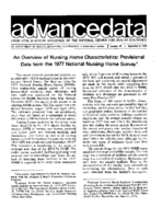An Overview of Nursing Home Characteristics Provisional Data from the 1977 National Nursing Home Survey