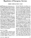 Regulation of emergency services