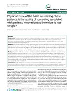 Physicians use of the 5As in counseling obese patients is the quality of counseling associated with patients motivation and intention to lose weight