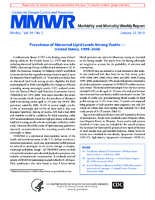 MMWR Morbidity and Mortality Weekly Report Vol 59 No 2 January 22 2010