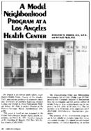 A Model Neighborhood Program At A Los Angeles Health Center