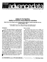 Aging in the Eighties Ability to Perform WorkRelated Activities Data From the Supplement on Aging to the National Health Interview Survey United States 1984