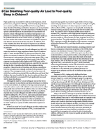 Can Breathing PoorQuality Air Lead to PoorQuality Sleep in Children