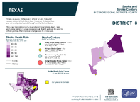 TX Congressional District 08 Stroke and Stroke Centers Map 118th Congress