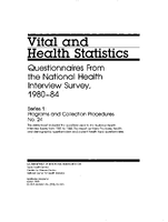 Questionnaires From the National Health Interview Survey 198084