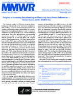 Progress in Increasing Breastfeeding and Reducing RacialEthnic Differences  United States 20002008 Births