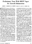 Preliminary tests with DDVP vapor for aircraft disinsection