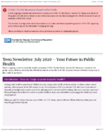 Teen newsletter July 2020  your future in public health