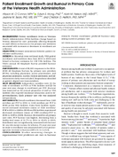Patient Enrollment Growth and Burnout in Primary Care at the Veterans Health Administration