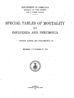 Special Tables of Mortality From Influenza and Pneumonia