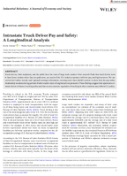 Intrastate Truck Driver Pay and Safety A Longitudinal Analysis