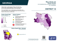 GA Congressional District 10 Stroke and Stroke Centers Map 119th Congress