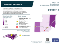 NC Congressional District 04 Stroke and Stroke Centers Map 118th Congress
