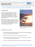 Driver Exits Burning SemiTruck and Falls to His Death