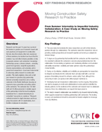 Key Findings from Research Moving Construction Safety Research to Practice