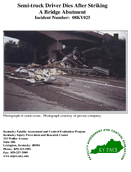 Semitruck Driver Dies After Striking A Bridge Abutment
