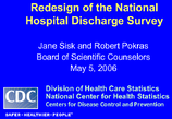 Redesign of the National Hospital Discharge Survey