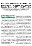 Dynamics of SARSCoV2 Antibody Response to CoronaVac followed by Booster Dose of BNT162b2 Vaccine