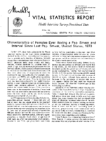 Characteristics of females ever having a pap smear and interval since last pap smear United States 197