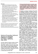 Systemic Erysipelas Outbreak among FreeRanging Bottlenose Dolphins San Diego California USA 2022