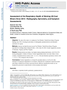Assessment of the Respiratory Health of Working US Coal Miners Since 2014Radiography Spirometry and Symptom Assessments