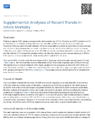Supplemental Analyses of Recent Trends in Infant Mortality