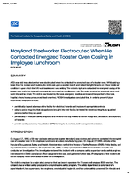 Maryland Steelworker Electrocuted When He Contacted Energized Toaster Oven Casing in Employee Lunchroom FACE 9037