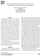 Overlooked Responders Addressing the Overlooked Role of Nonuniformed Responders in Emergency Management
