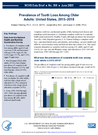 Prevalence of tooth loss among older adults United States 20152018