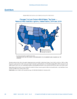 QuickStats Changes in Late Preterm Birth Rates by State  National Vital Statistics System US United States 2014 and 2016