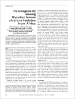 Heterogeneity among Mycobacterium ulcerans Isolates from Africa