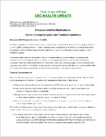 Influenza Antiviral Medications Interim Chemoprophylaxis and Treatment Guidelines Thursday December 18 2003 1450 EST 0250 PM EST