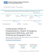 United States COVID19 hospitalizations deaths emergency visits and test positivity by geographic area March 25 2024