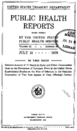 Public Health Report  v 53 no 28  cover
