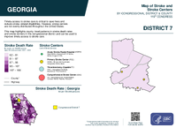 GA Congressional District 07 Stroke and Stroke Centers Map 119th Congress