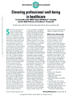 Elevating Professional WellBeing in Healthcare