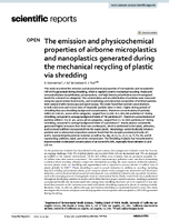 The Emission and Physicochemical Properties of Airborne Microplastics and Nanoplastics Generated During the Mechanical Recycling of Plastic via Shredding