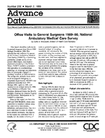 Office Visits to General Surgeons 198990 National Ambulatory Medical Care Survey