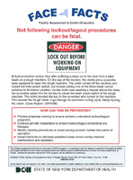 FACE Facts Not Following LockoutTagout Procedures Can Be Fatal