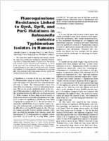 Fluoroquinolone Resistance Linked to GyrA GyrB and ParC Mutations in Salmonella enterica Typhimurium Isolates in Humans