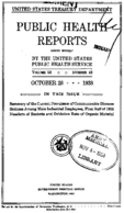 Public Health Reports  v 53 no 43  cover