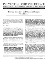 Florida Disasters and Chronic Disease Conditions